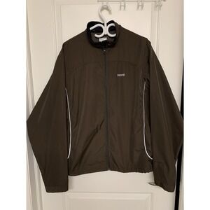Running Room FIT WEAR JACKET Mens XL Chocolate Brown‎ Windbreaker Gorpcore